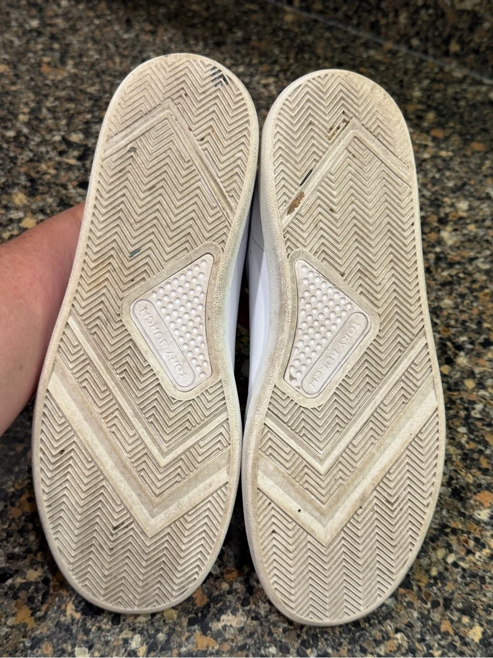 Tory Burch 7.5  White Leather ladies  Sneakers